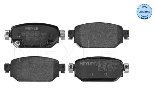 MEYLE fékbetétkészlet, tárcsafék - 025 226 2315 - TothCarparts