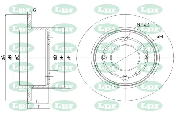 LPR-CN féktárcsa - H2042P - TothCarparts