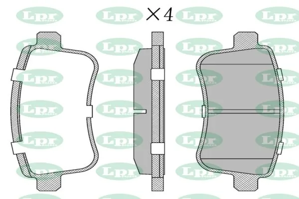 LPR-CN fékbetétkészlet, tárcsafék - 05P1484 - TothCarparts