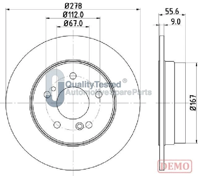 JAPANPARTS féktárcsa - DP0505JM - TothCarparts