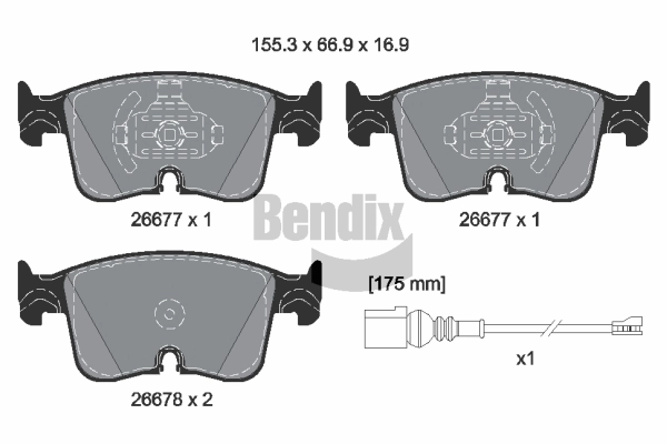BENDIX Braking fékbetétkészlet, tárcsafék - BPD2652 - TothCarparts
