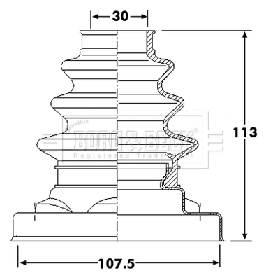 BORG & BECK gumiharangkészlet, hajtótengely - BCB6218 - TothCarparts