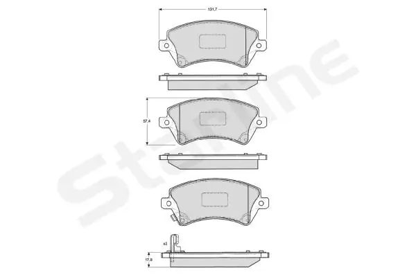 STARLINE fékbetétkészlet, tárcsafék - BD S326 - TothCarparts