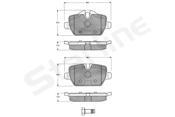 STARLINE fékbetétkészlet, tárcsafék - BD S461 - TothCarparts