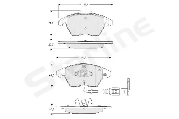 STARLINE fékbetétkészlet, tárcsafék - BD S833P - TothCarparts