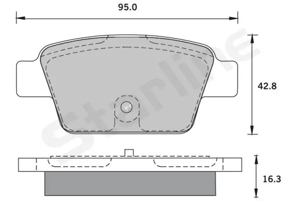 STARLINE fékbetétkészlet, tárcsafék - BD S836P - TothCarparts