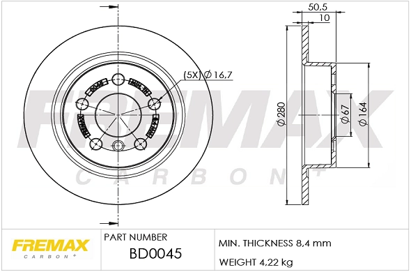 FREMAX féktárcsa - BD-0045 - TothCarparts
