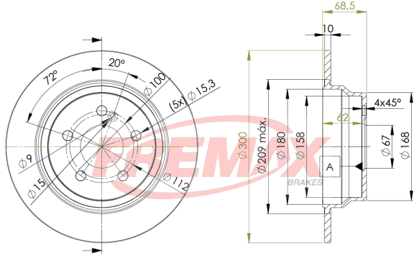 FREMAX féktárcsa - BD-0413 - TothCarparts