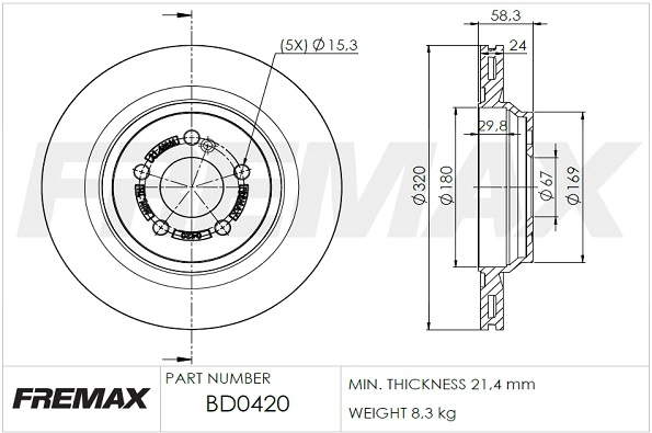 FREMAX féktárcsa - BD-0420 - TothCarparts