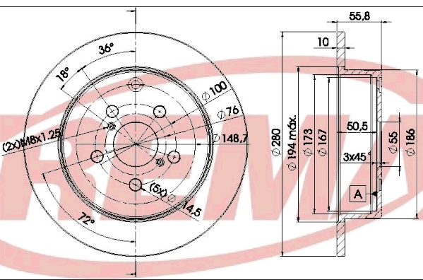 FREMAX féktárcsa - BD-0503 - TothCarparts