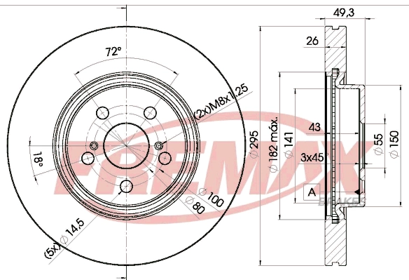 FREMAX féktárcsa - BD-0505 - TothCarparts
