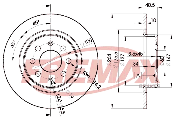 FREMAX féktárcsa - BD-0592 - TothCarparts