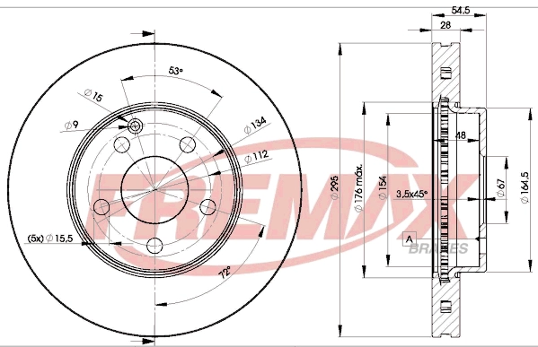 FREMAX féktárcsa - BD-0812 - TothCarparts