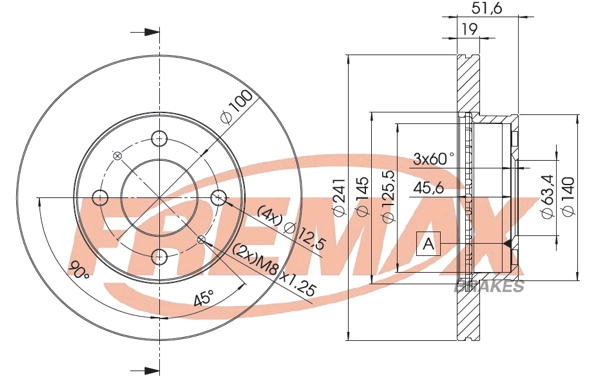 FREMAX féktárcsa - BD-1008 - TothCarparts
