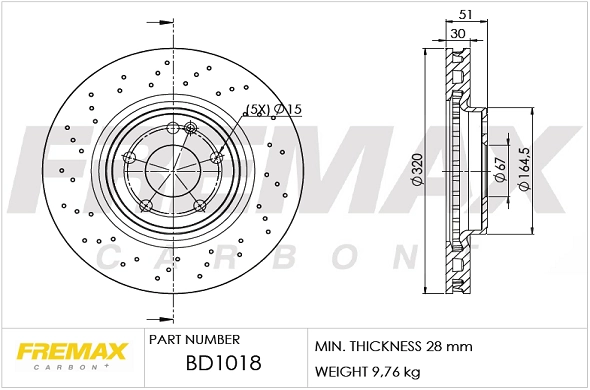 FREMAX féktárcsa - BD-1018 - TothCarparts