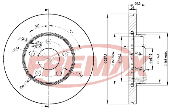 FREMAX féktárcsa - BD-1093 - TothCarparts