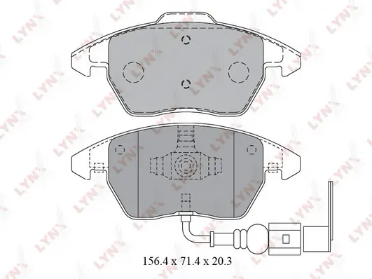 LYNXAUTO fékbetétkészlet, tárcsafék - BD-1203 - TothCarparts