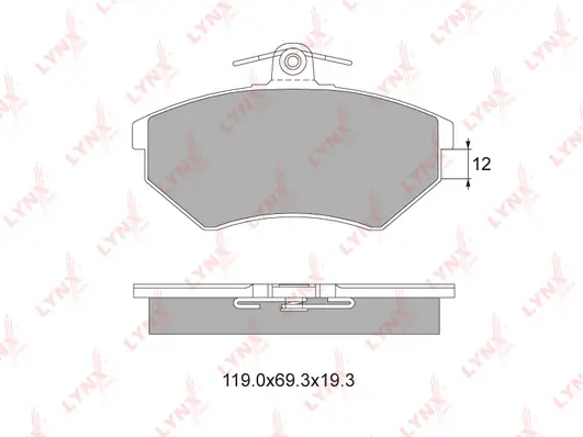 LYNXAUTO fékbetétkészlet, tárcsafék - BD-1205 - TothCarparts