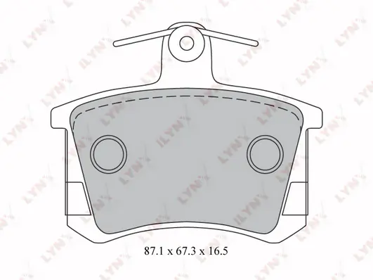 LYNXAUTO fékbetétkészlet, tárcsafék - BD-1208 - TothCarparts