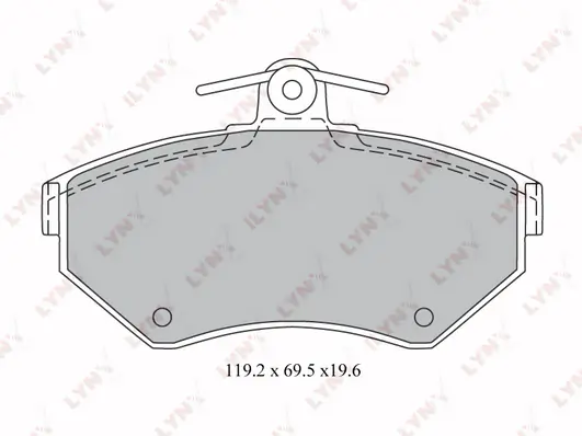 LYNXAUTO fékbetétkészlet, tárcsafék - BD-1214 - TothCarparts