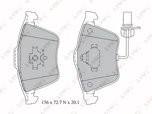 LYNXAUTO fékbetétkészlet, tárcsafék - BD-1217 - TothCarparts