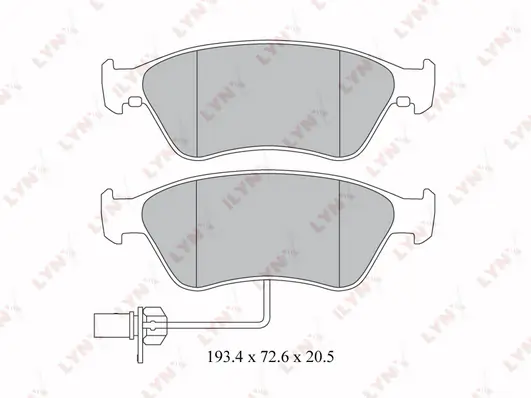 LYNXAUTO fékbetétkészlet, tárcsafék - BD-1222 - TothCarparts