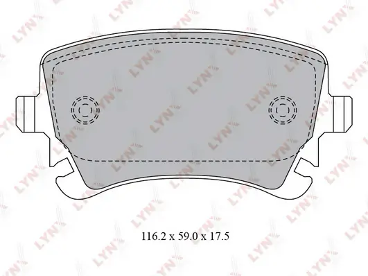 LYNXAUTO fékbetétkészlet, tárcsafék - BD-1224 - TothCarparts