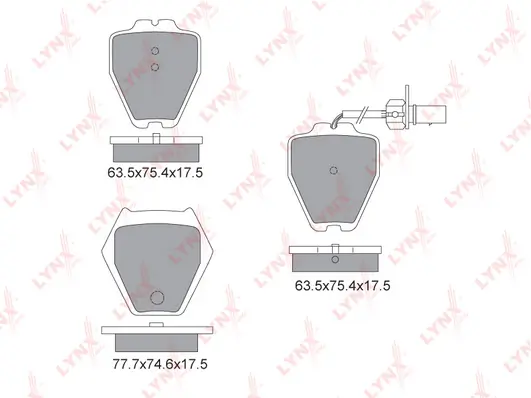 LYNXAUTO fékbetétkészlet, tárcsafék - BD-1225 - TothCarparts