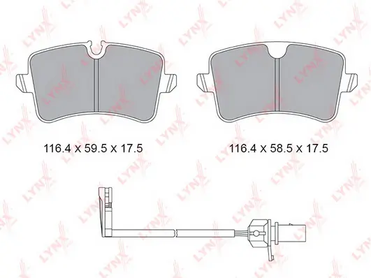 LYNXAUTO fékbetétkészlet, tárcsafék - BD-1231 - TothCarparts
