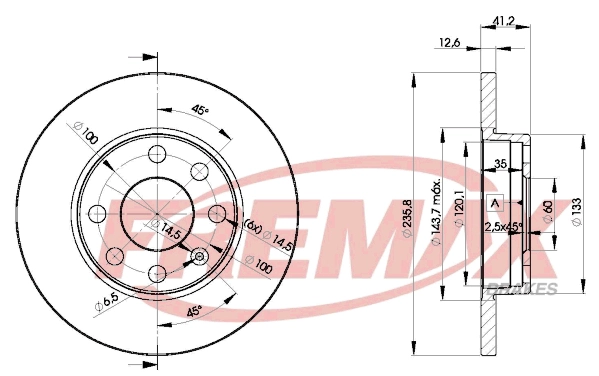 FREMAX féktárcsa - BD-1240 - TothCarparts