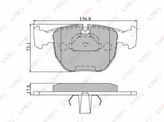 LYNXAUTO fékbetétkészlet, tárcsafék - BD-1401 - TothCarparts