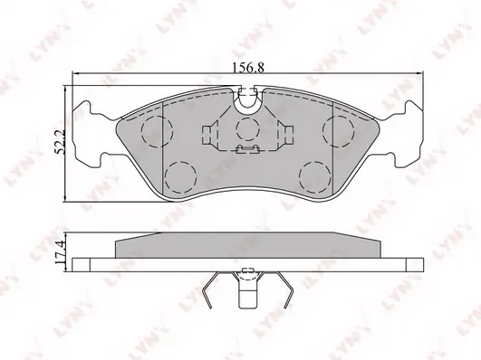 LYNXAUTO fékbetétkészlet, tárcsafék - BD-1402 - TothCarparts