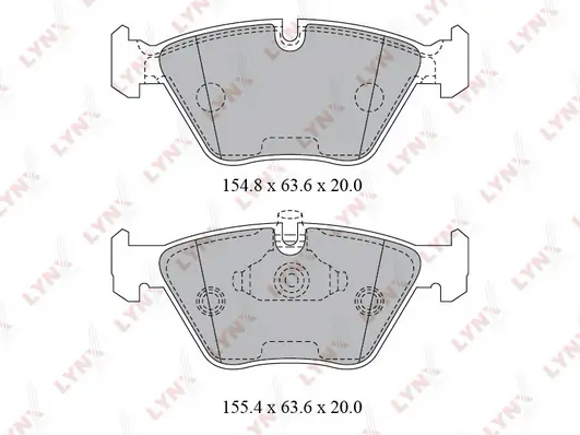 LYNXAUTO fékbetétkészlet, tárcsafék - BD-1424 - TothCarparts