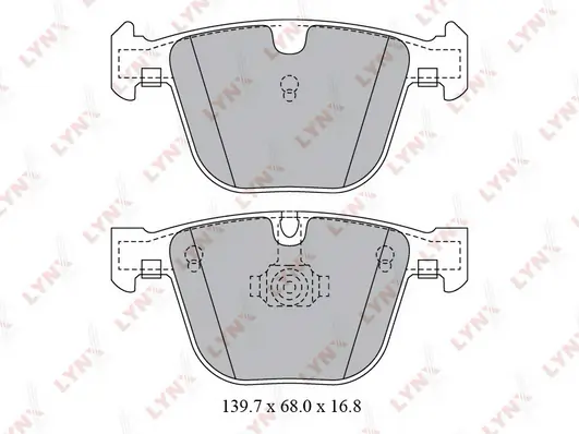 LYNXAUTO fékbetétkészlet, tárcsafék - BD-1425 - TothCarparts