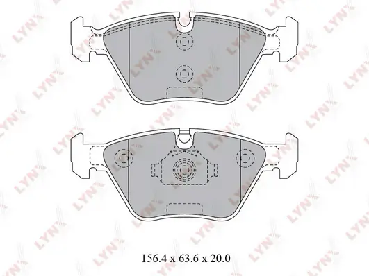 LYNXAUTO fékbetétkészlet, tárcsafék - BD-1427 - TothCarparts