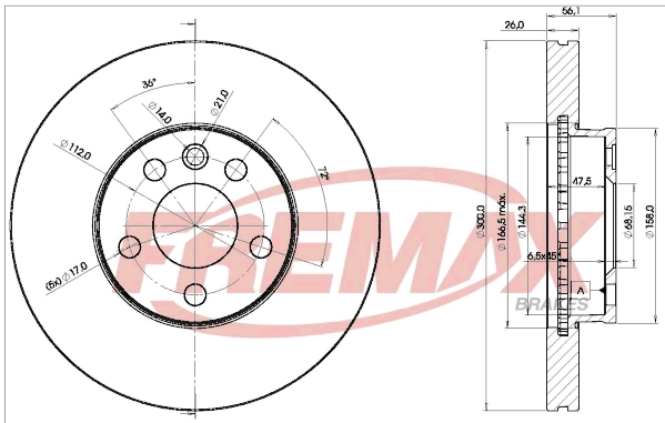 FREMAX féktárcsa - BD-1531 - TothCarparts