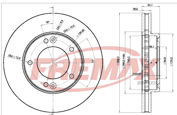 FREMAX féktárcsa - BD-1712 - TothCarparts