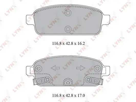 LYNXAUTO fékbetétkészlet, tárcsafék - BD-1811 - TothCarparts