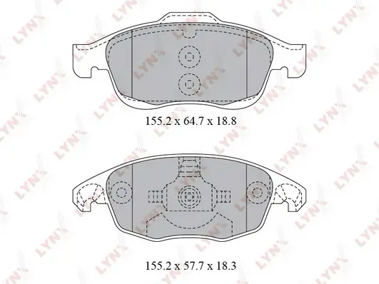 LYNXAUTO fékbetétkészlet, tárcsafék - BD-2223 - TothCarparts
