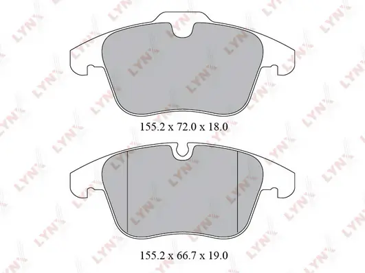 LYNXAUTO fékbetétkészlet, tárcsafék - BD-2224 - TothCarparts