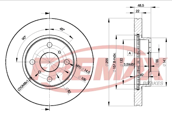 FREMAX féktárcsa - BD-2550 - TothCarparts