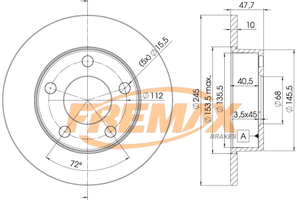 FREMAX féktárcsa - BD-2746 - TothCarparts