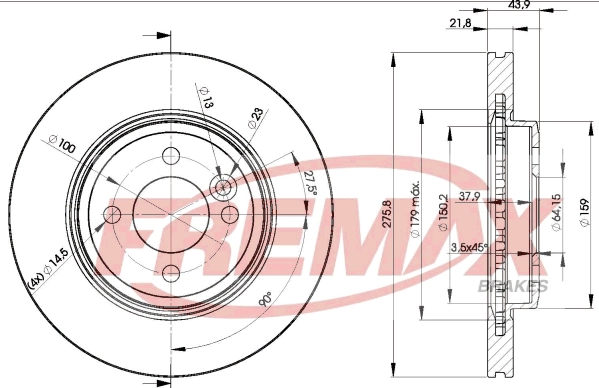 FREMAX féktárcsa - BD-2891 - TothCarparts