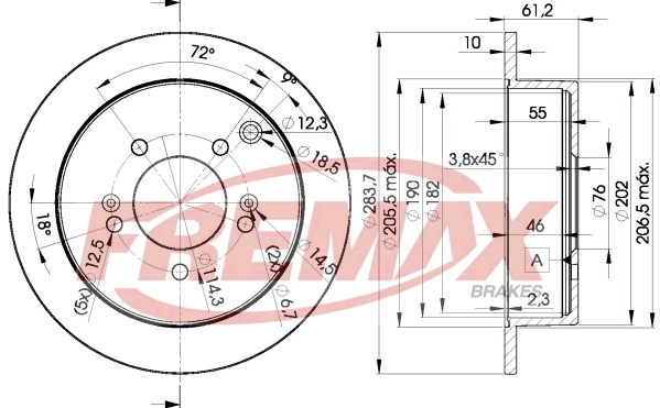 FREMAX féktárcsa - BD-2907 - TothCarparts