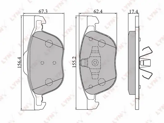 LYNXAUTO fékbetétkészlet, tárcsafék - BD-3001 - TothCarparts