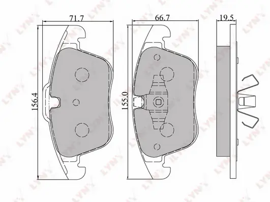 LYNXAUTO fékbetétkészlet, tárcsafék - BD-3004 - TothCarparts