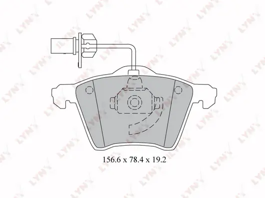LYNXAUTO fékbetétkészlet, tárcsafék - BD-3026 - TothCarparts
