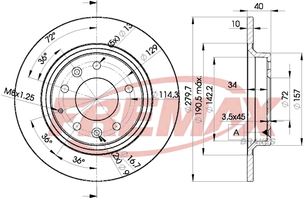 FREMAX féktárcsa - BD-3268 - TothCarparts