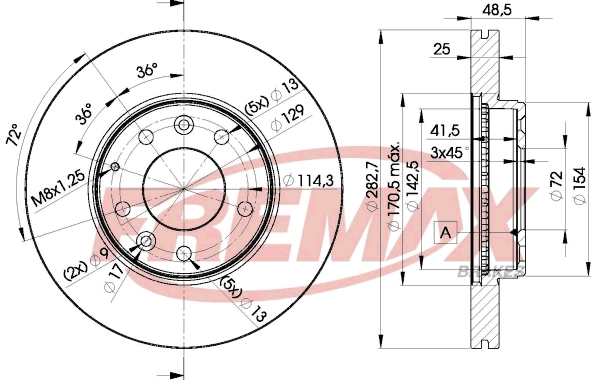 FREMAX féktárcsa - BD-3269 - TothCarparts