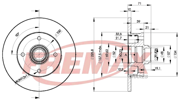 FREMAX féktárcsa - BD-3393 - TothCarparts